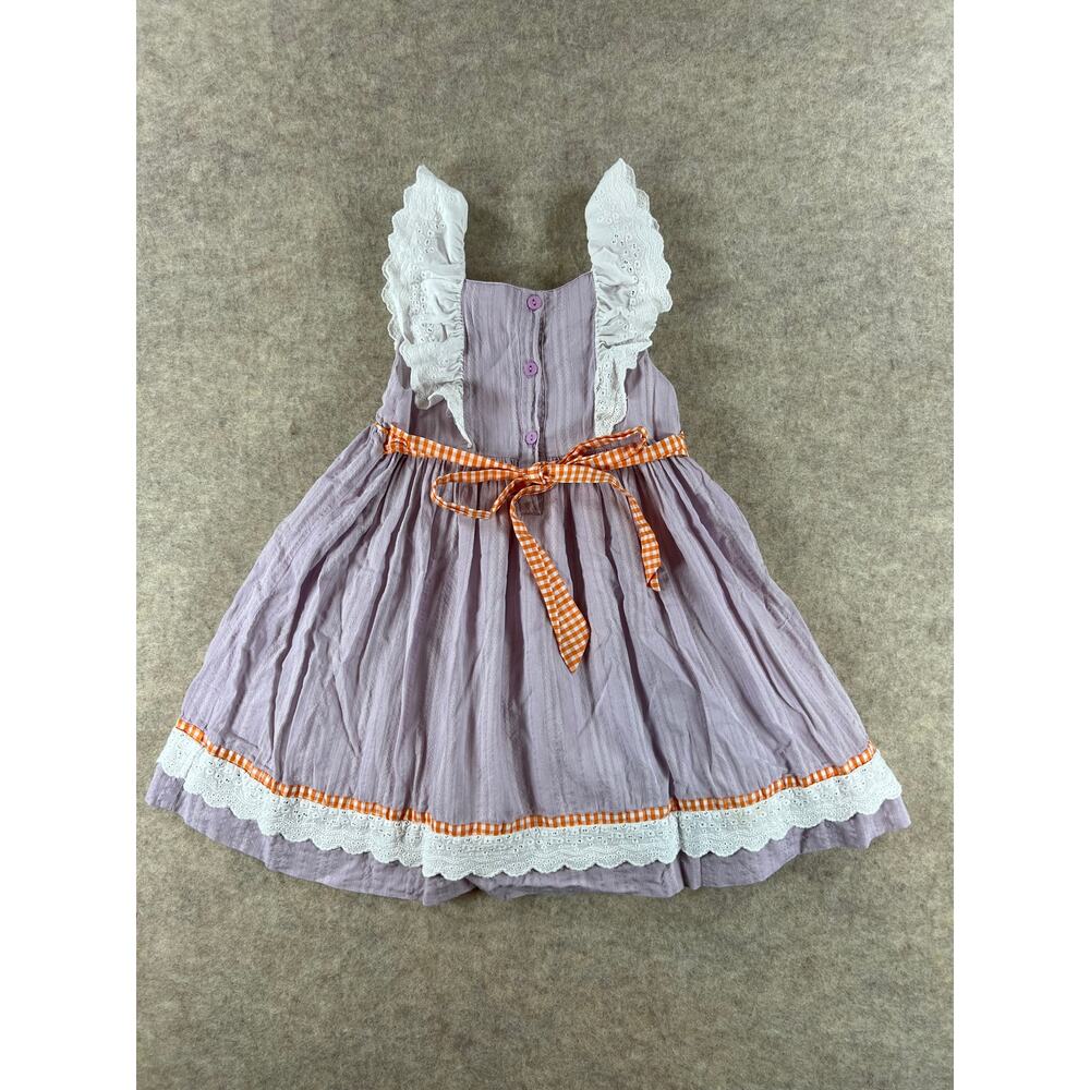 Smocked Sweets Lavender Pumpkin Patch Dress Size 3T - Picture 2 of 6